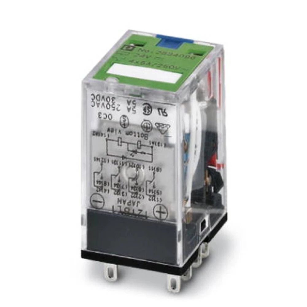 Utični relej 24 V/DC 5 A 4 preklopni Phoenix Contact REL-IR/LDM- 24DC/4X21AU 10 kom. slika