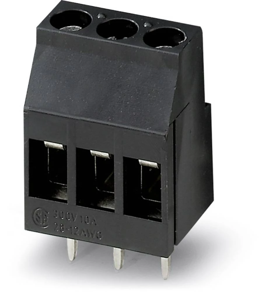 Vijčana blok stezaljka 2.50 mm broj polova: 3 MKDS 3/ 3-5,08 HT BK Phoenix Contact crne boje 50 kom. slika