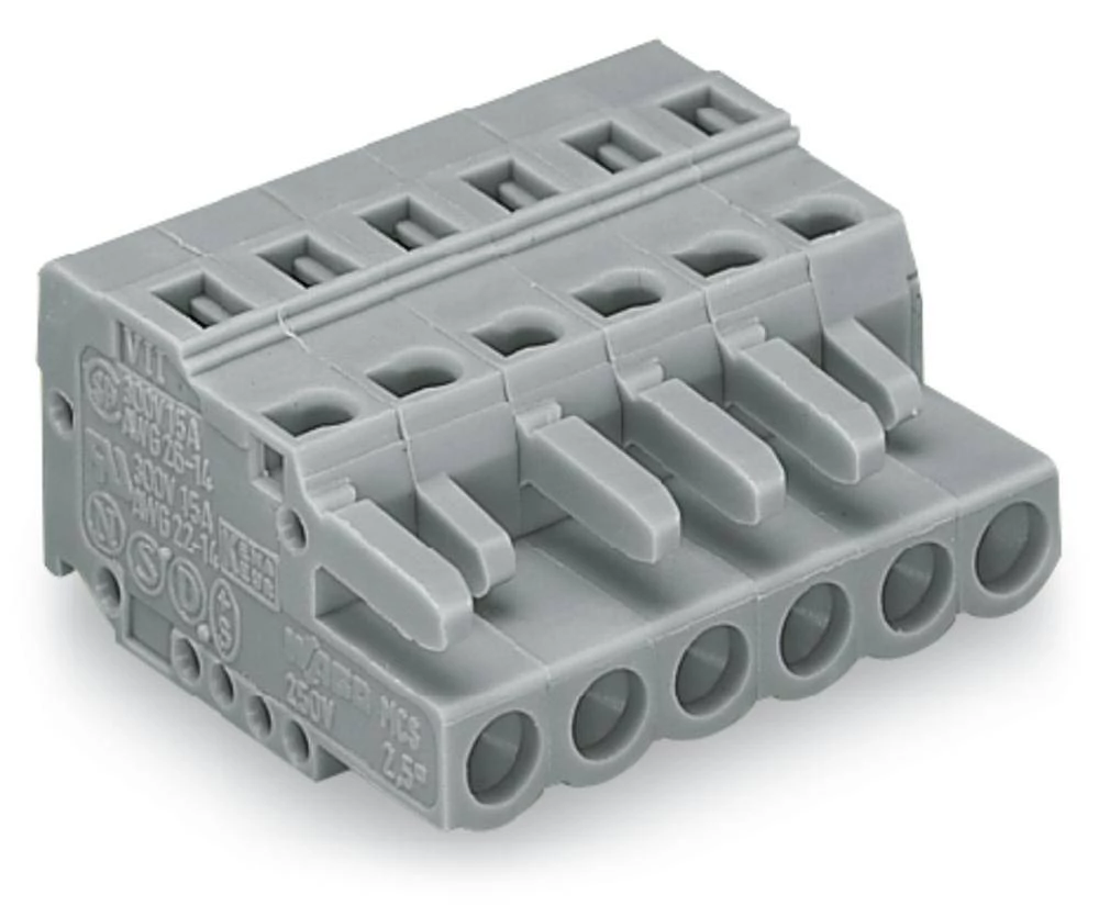 WAGO kučište utičnice-Kabel 231 broj polova ukupno 21, razmaci: 5 mm 231-121/102-000 10 komada slika