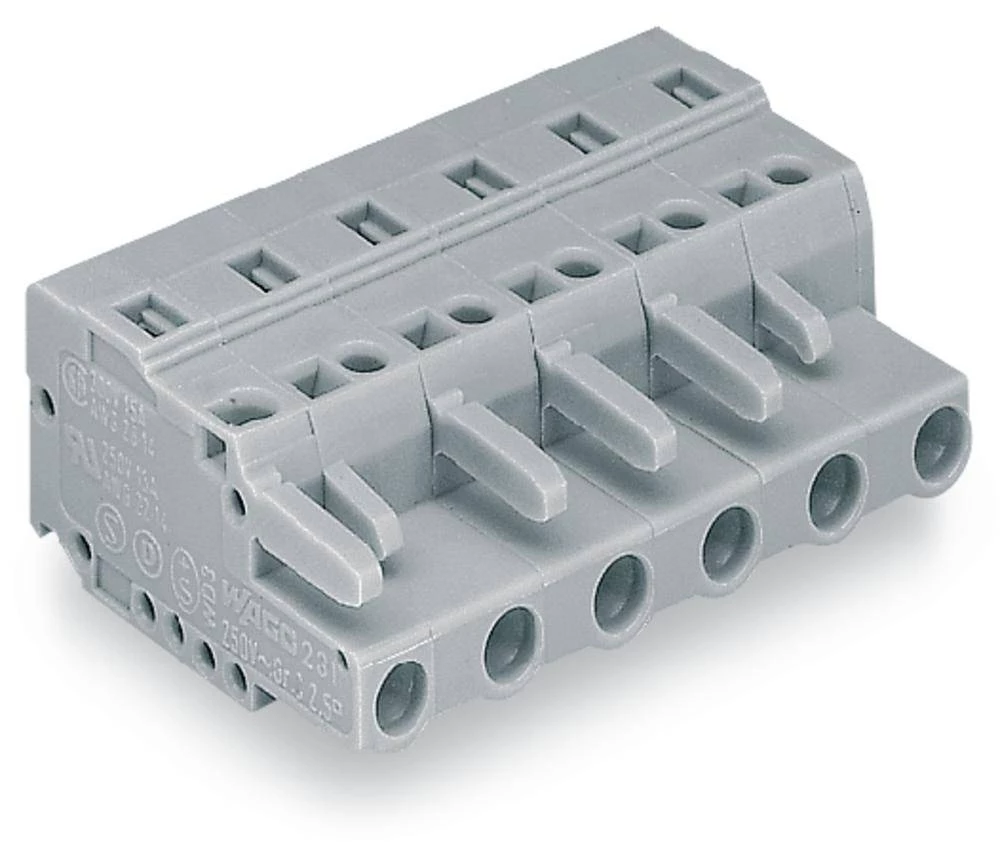 WAGO kučište utičnice-Kabel 231 broj polova ukupno 4, razmaci: 7.50 mm 231-204/026-000 50 komada slika