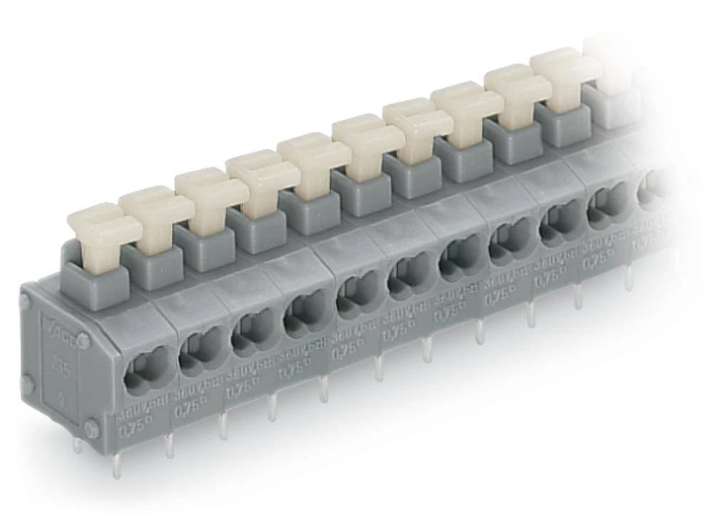 WAGO Opružni blok s stezaljkama 0.34 mm broj polova 2 sive boje 420 komada slika