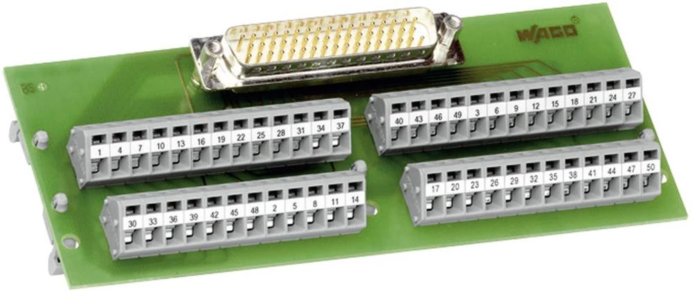 Prijenosni modul D-SUB-letva s muškim kontaktima WAGO Sadržaj: 1 komad slika
