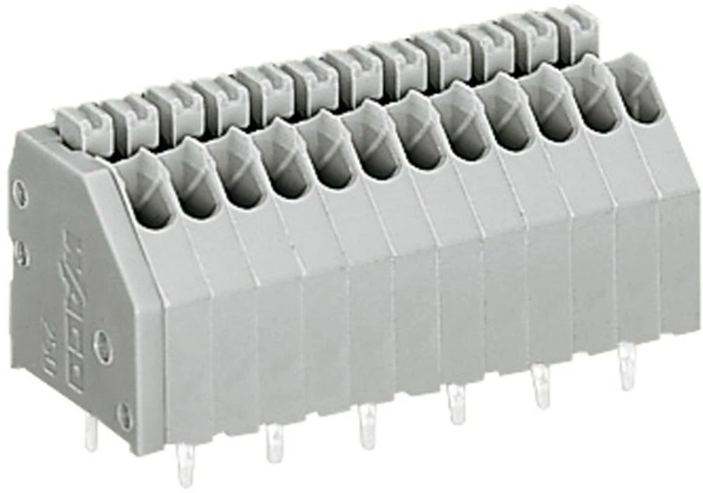 Opružni blok s stezaljkama broj redaka 1 industrijska roba DA Sadržaj 1 komad sive boje WAGO slika