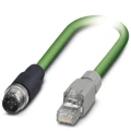 M12 / RJ45 prespojni mrežni kabel CAT 5, CAT 5e SF/UTP 3 m zelene boje, nezapaljivi Phoenix Contact slika