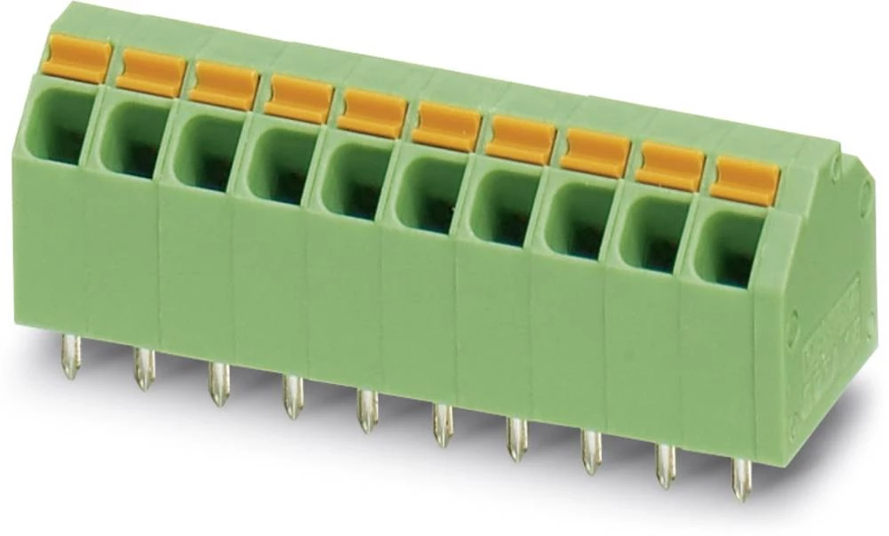 Opružna blok stezaljka 1.50 mm broj polova: 10 SPTA 1.5 / 10-3,81 Phoenix Contact zelene boje 50 kom. slika