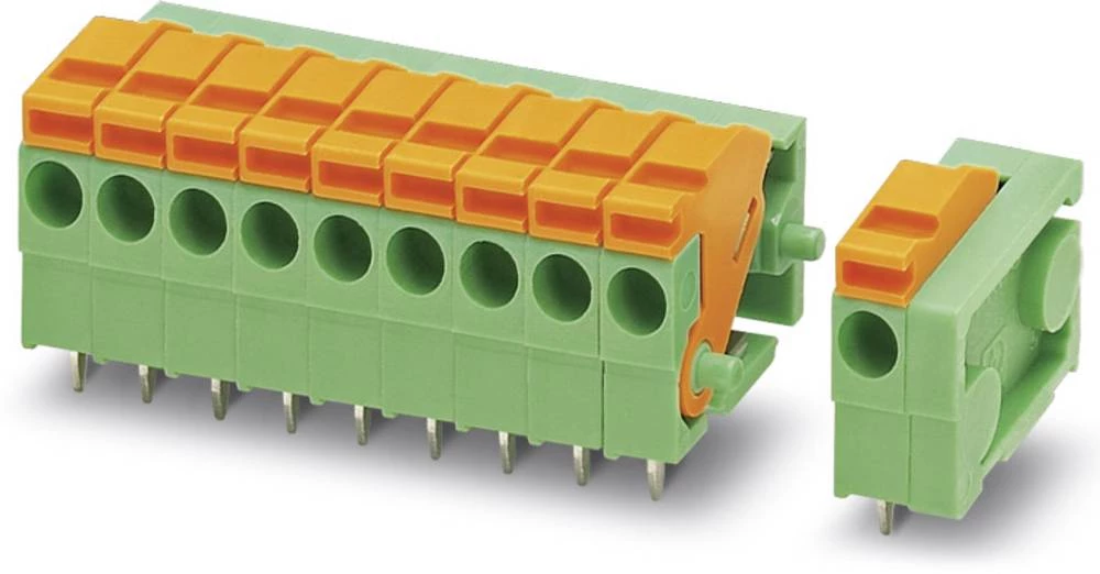 Opružna blok stezaljka 1.00 mm broj polova: 7 FFKDSA1/H-3,81- 7 Phoenix Contact zelene boje 50 kom. slika