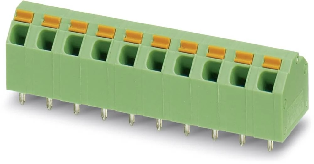 Opružna blok stezaljka 1.50 mm broj polova: 10 SPTA 1,5 / 10-5,08 Phoenix Contact zelene boje 50 kom. slika