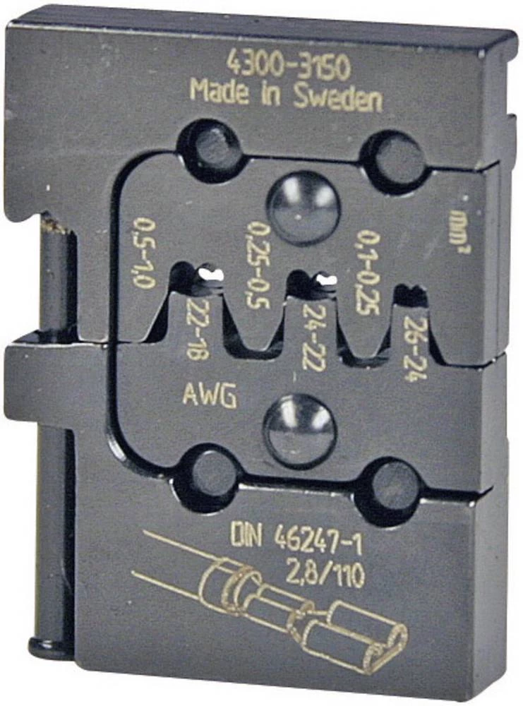 Pressmaster nastavak za krimpanje 2,8 mm: 0,1 - 0,25/0,25 -0,50/0,50 - 1,0 mm neizoliran slika