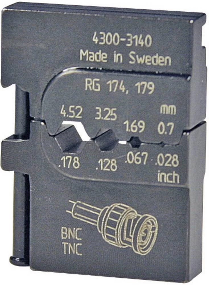 Pressmaster nastavak za krimpanje RG174/RG179: 0,7/1,69/3,25/4,52 mm koaksijalni utični sp slika