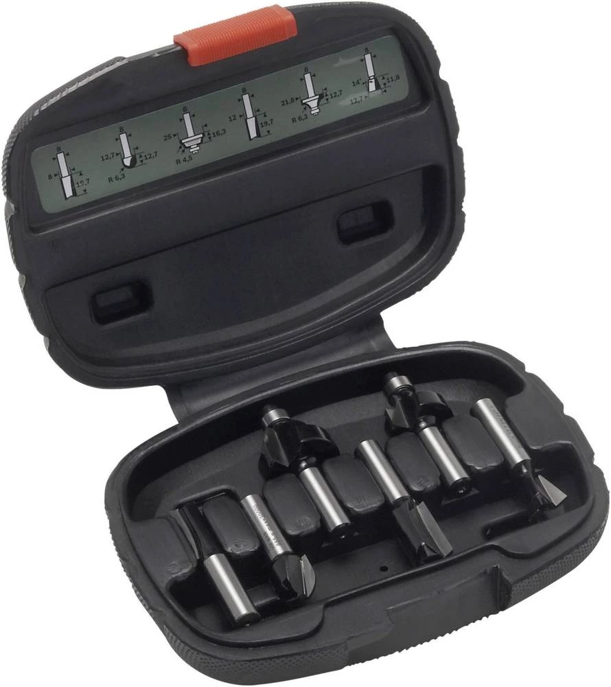 6-dijelni HM komplet glodala 8 mm drška Bosch 2607019463 drška - 8 mm slika