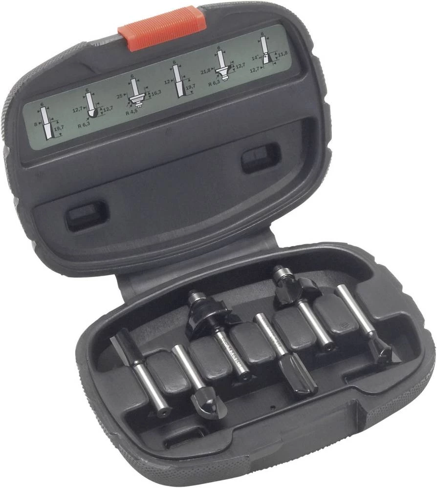 6-dijelni HM komplet glodala 6 mm drška Bosch 2607019464 drška - 6 mm slika