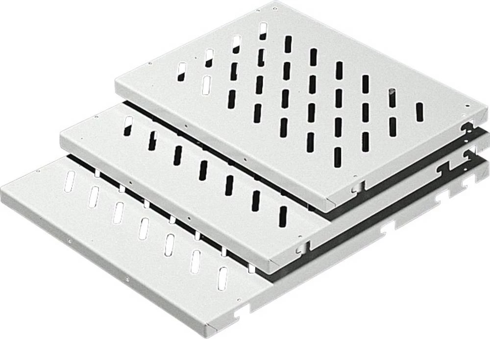 19 police uređaja za mrežni ormar 2 HE Rittal 7145.035 promjenjive montažne tračnice, pogodno za dubinu ormara: od 600 mm sive slika