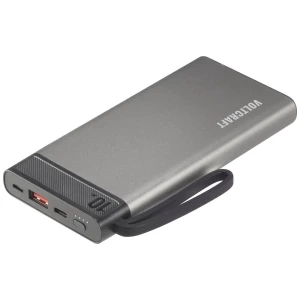 VOLTCRAFT PB-10-PD3.0 powerbank (rezervna baterija) 10000 mAh Power Delivery 3.0 LiPo  sivo-crna prikaz statusa slika
