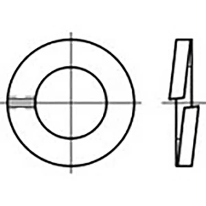 TOOLCRAFT TO-6854256 opružni prsteni Unutarnji promjer: 2.5 mm DIN 127 nehrđajući čelik v2a a2 100 St. slika