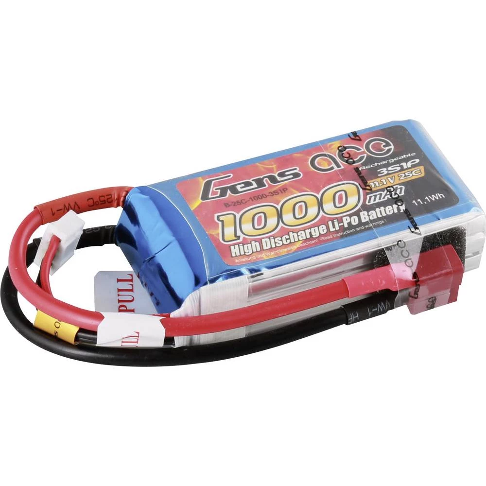 LiPo akumulatorski paket za modele 11.1 V 1000 mAh Broj ćelija: 3 25 C Gens ace Softcase Sustav T-konektora slika