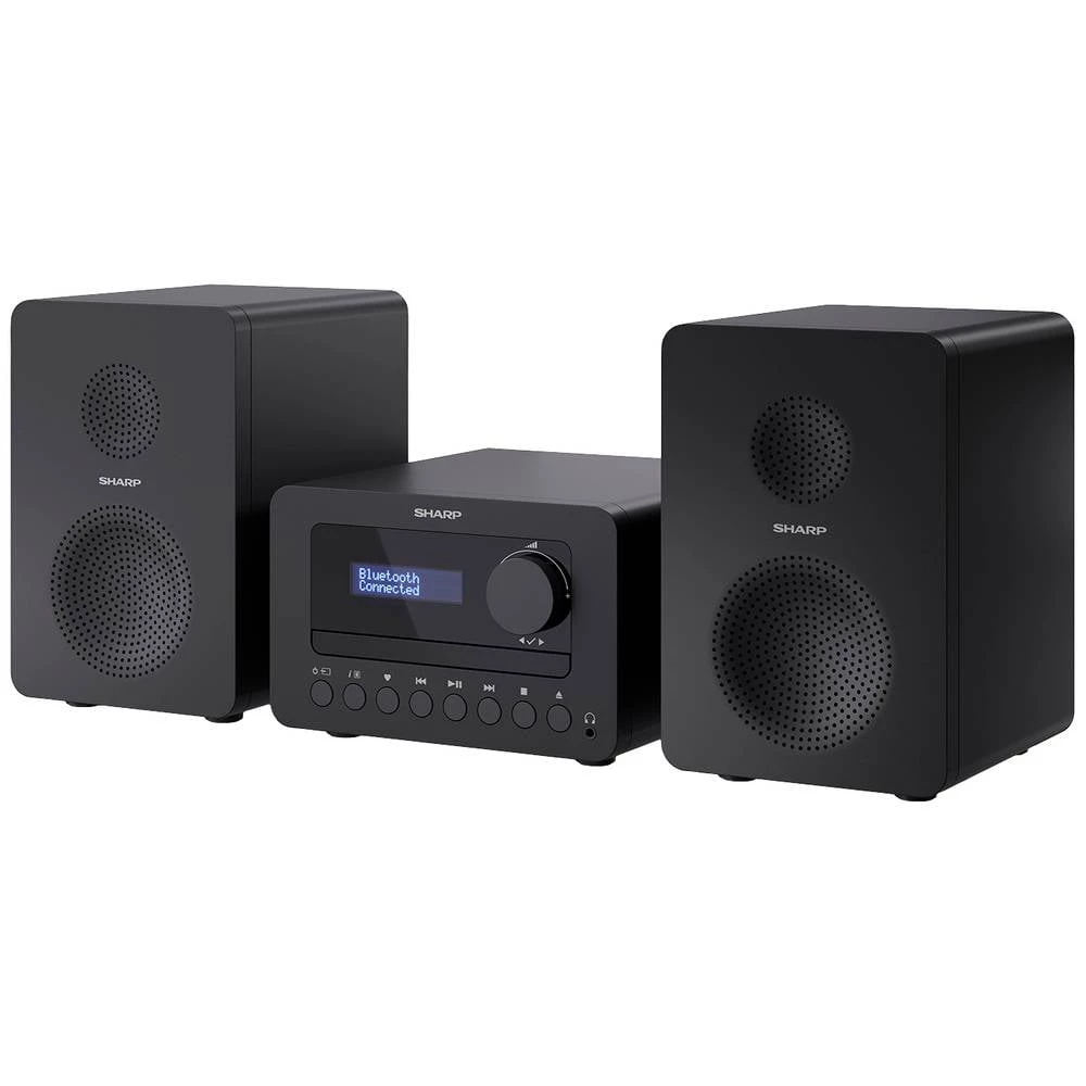 Sharp XL-B520D stereo uređaj AUX, Bluetooth®, DAB+, USB, uklj. daljinski upravljač 40 W crna slika
