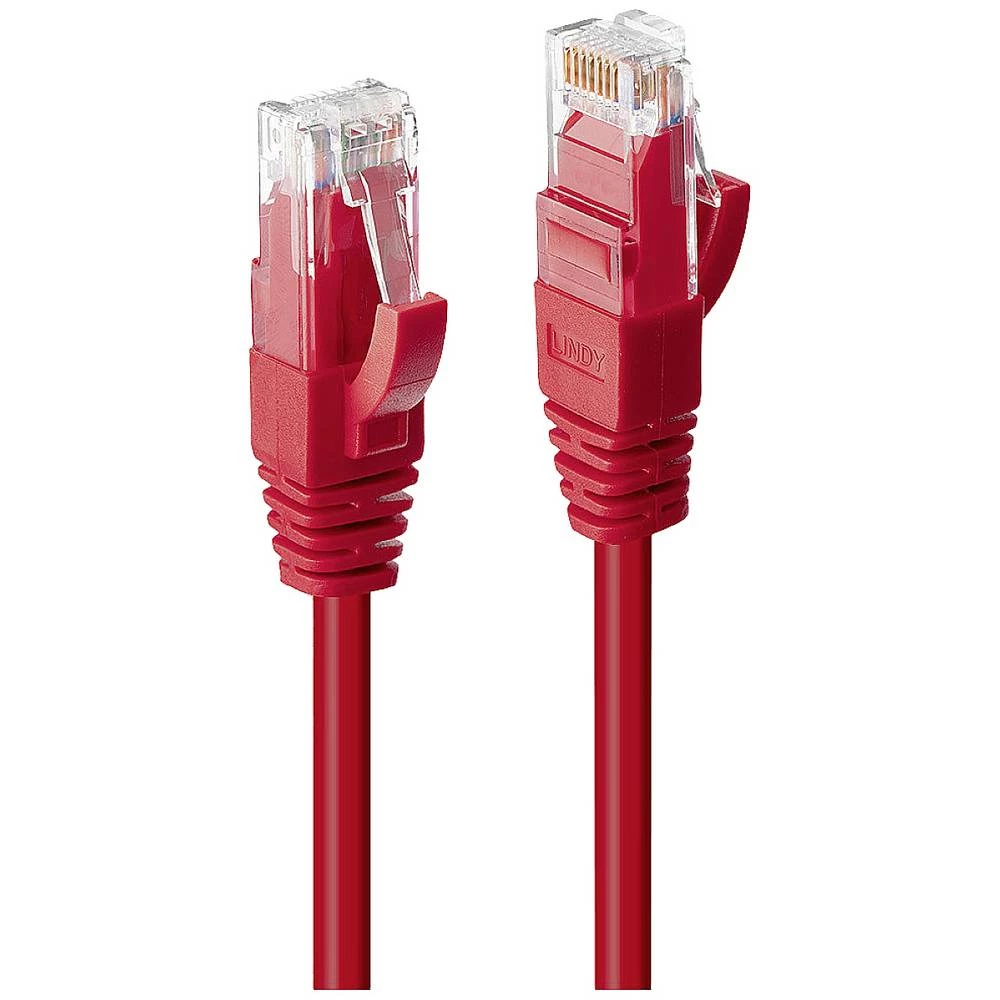 Lindy Cat.6 UTP Premium Patch kabel, 0,3 m mrežni kabel crveni 0,3 m LINDY 45450 RJ45 mrežni kabel, Patch kabel   0.3 m crvena  1 St. slika