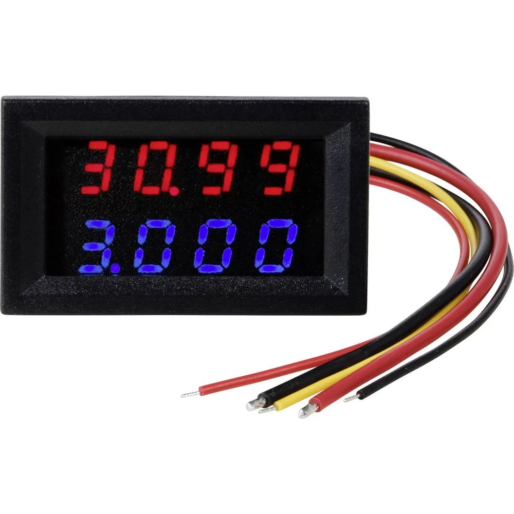 TRU COMPONENTS TC-AMVL4D-RED/BLUE digitalni ugradbeni mjerni uređaj slika