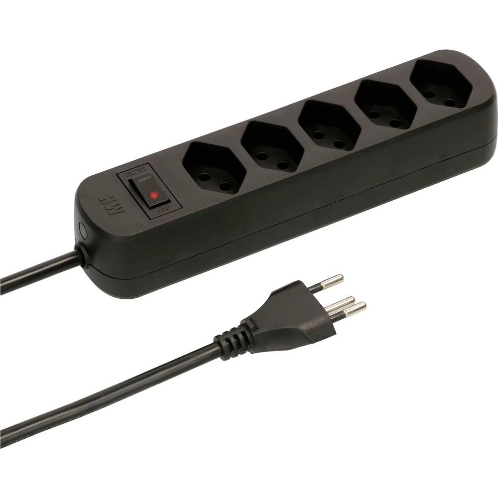 Max Hauri 160261 razdjelna letva s prekidačem 1 komad crna ch utikač 1 St. slika