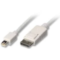 LINDY Mini-DisplayPort / DisplayPort adapterski kabel Mini DisplayPort utikač, DisplayPort utikač 3.00 m bijela 41058 UL certificiran, dvostruko zaštićen, okrugli DisplayPort kabel slika