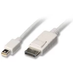 LINDY Mini-DisplayPort / DisplayPort adapterski kabel Mini DisplayPort utikač, DisplayPort utikač 3.00 m bijela 41058 UL certificiran, dvostruko zaštićen, okrugli DisplayPort kabel