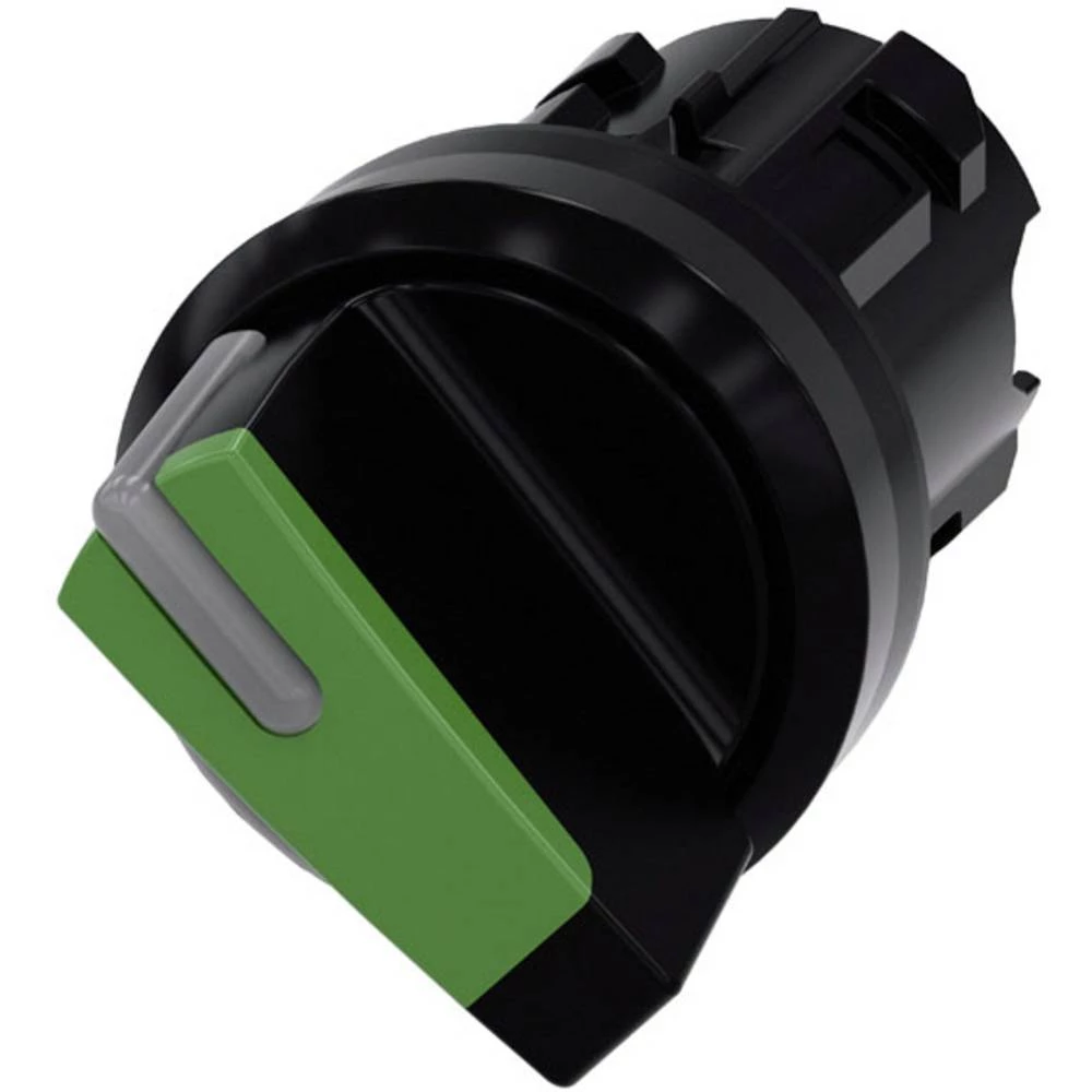 Siemens 3SU1002-2BF40-0AA0 preklopni prekidač prednji prsten od plastike, osvjetljen geg crna, zelena 1 x 90 °  1 St. slika