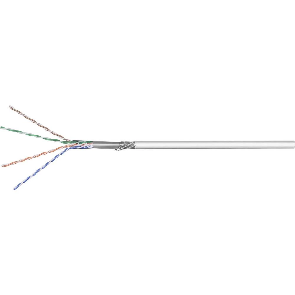 Mrežni kabel CAT 5e SF/UTP 4 x 2 x 0.12 mm&sup2; Siva Goobay 93274 100 m slika