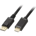 LINDY DisplayPort / HDMI adapterski kabel DisplayPort utikač, HDMI-A utikač 5.00 m crna 36924  DisplayPort kabel