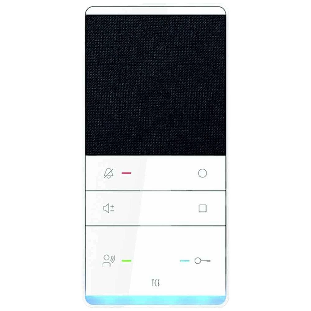 Audio unutarnja stanica za hands-free razgovor serije TASTA PLUS bijela nadgradna montaža   TCS TÜR Control  TCS 1    video portafon za vrata    unutarnja jedinica    bijela slika