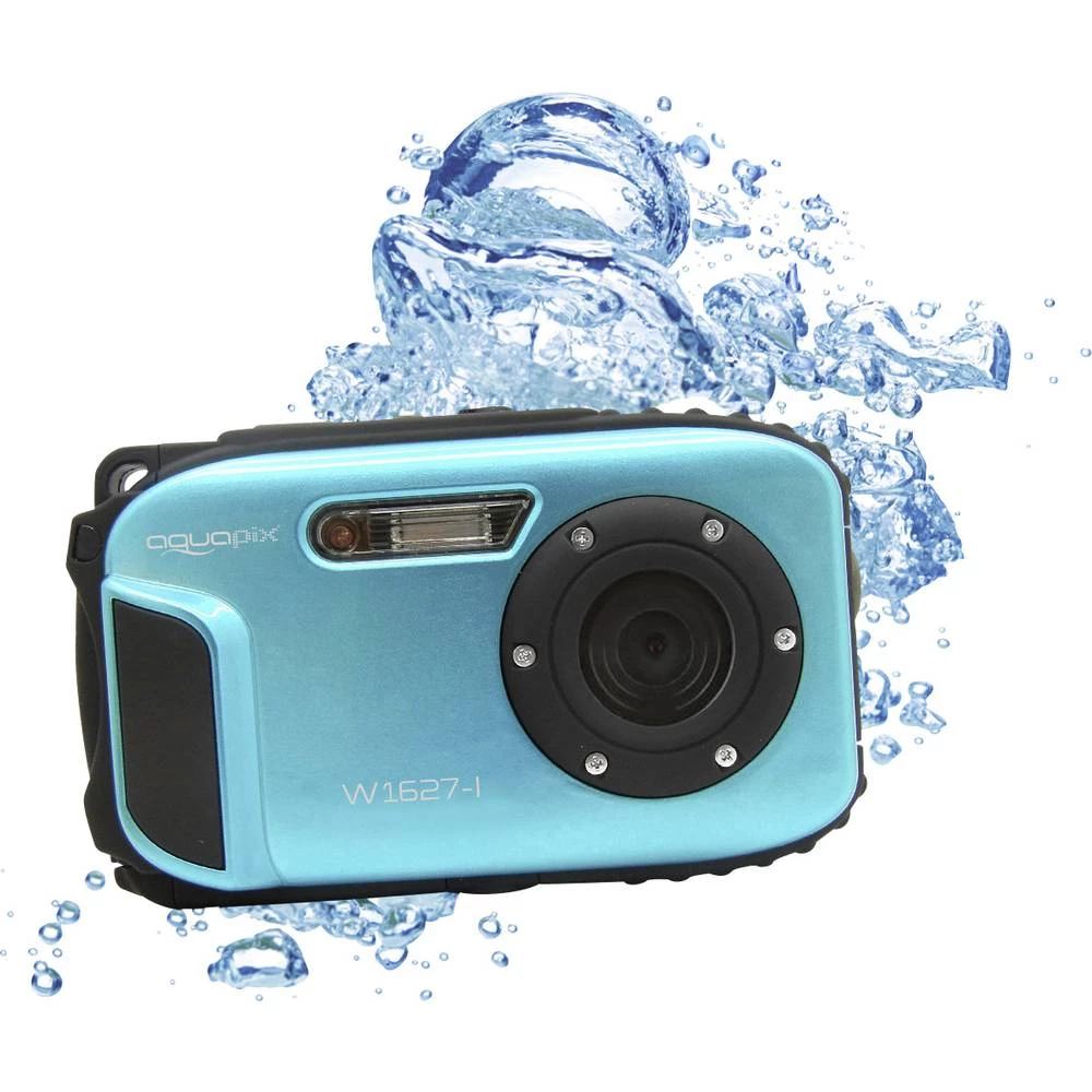Digitalni fotoaparat Easypix W1627 Iceblue 16 MPix Plava boja Podvodna kamera, Otporan na udarce, Otporan na prašinu slika