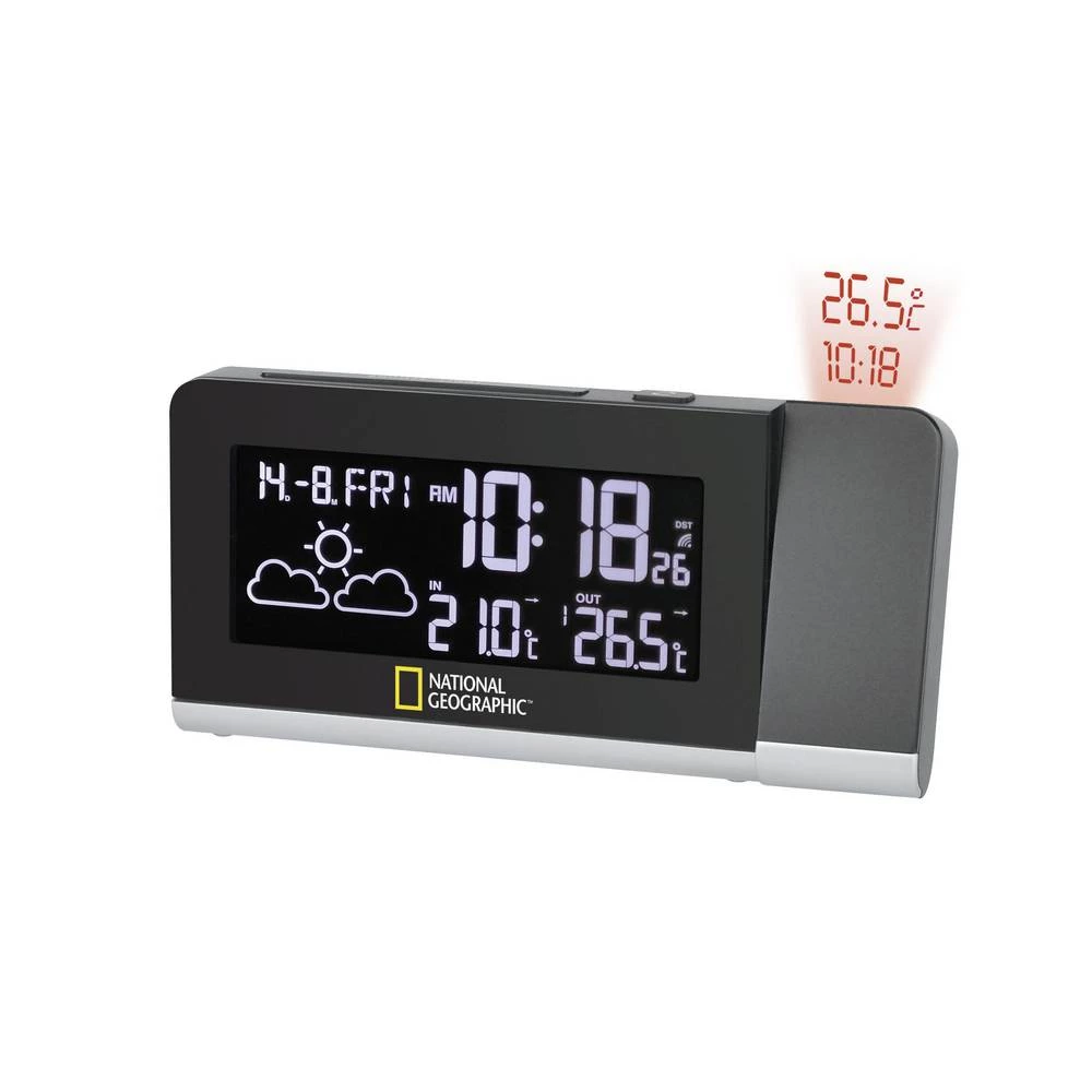 National Geographic Multi Colour Projektor 9070400 bežična vremenska stanica Predviđanje za 12 do 24 sata slika