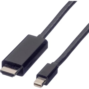 Value DisplayPort priključni kabel 2.00 m 11.99.5796 sa zaštitom crna [1x muški konektor mini displayport - 1x muški kon slika