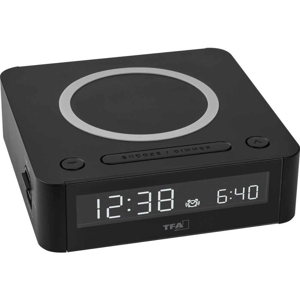 TFA Dostmann 60.2030.01 kvarčni budilica crna Vrijeme alarma 1 slika