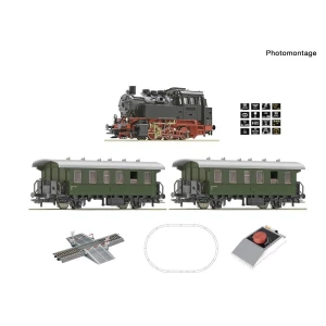 Roco 5100001 H0 analogni početni set: parna lokomotiva klase 80 s putničkim vlakom slika