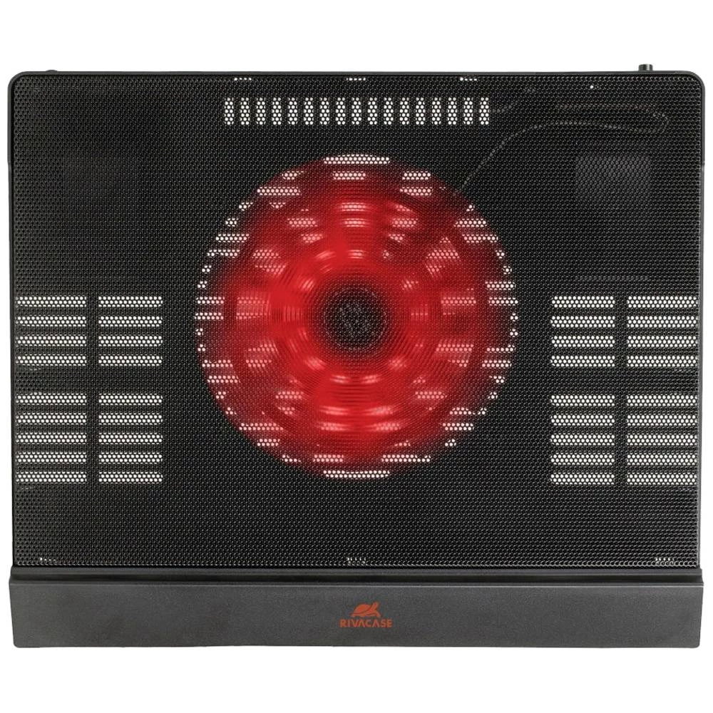 RIVACASE podloga za hlađenje prijenosnog računala s ugrađenim tihim ventilatorom, dizajnirana za udoban položaj za tipkanje i zaštitu od pregrijavanja. RIVA 5556 BLACK stalak za prijenosno računalo... slika