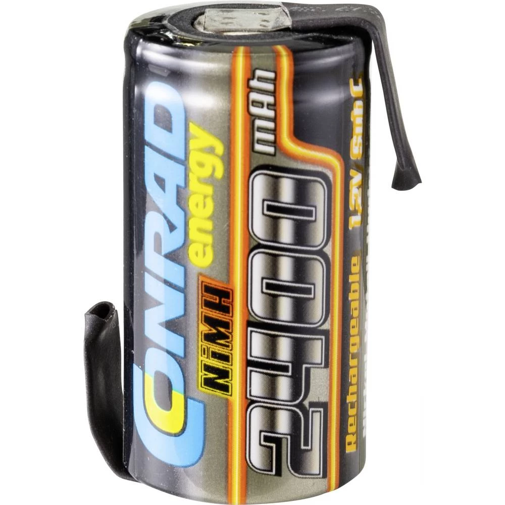 Conrad energy pojedinačna akumulatorska ćelija za modele NiMH Sub-C 1.2 V 2400 mAh s lemnim konektorom slika