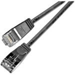 LAN (RJ45) Mreža Priključni kabel CAT 6 U/FTP 1 m Crna Slim Wirewin