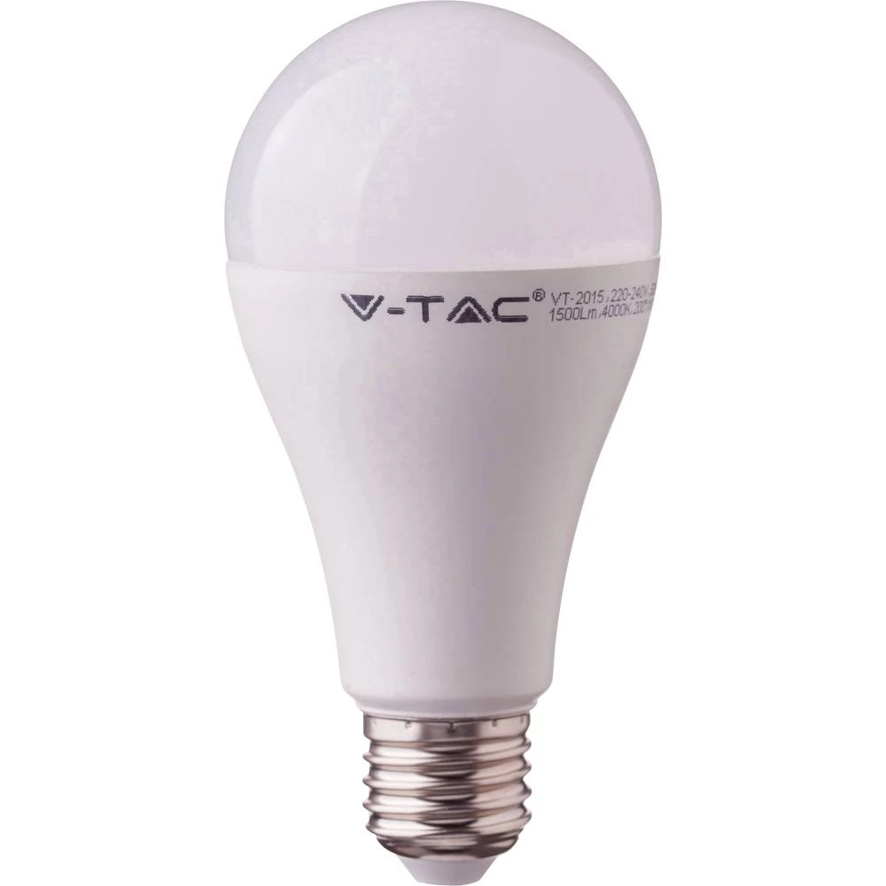 V-TAC LED ATT.CALC.EEK A+ (A++ - E) E27 Klasičan oblik 15 W = 85 W Neutralna bijela (&Oslash; x D) 66.5 mm x 134 mm 1 ST slika