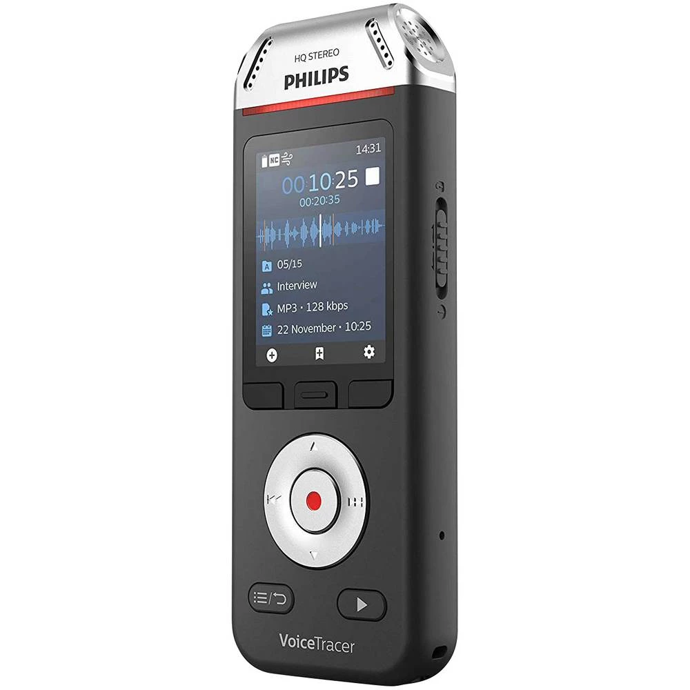 Digitalni diktafon Philips DVT-2110 Vrijeme snimanja (maks.) 2147 h Crna/srebrna slika