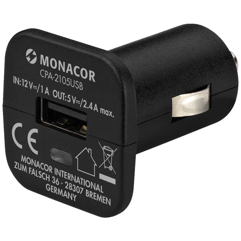 <br>  Monacor<br>  CPA-2105USB<br>  DC/DC  pretvarač <br>  osobno vozilo<br>  <br>  1 x<br>  USB-A<br>  DC/DC pretvarač<br> slika