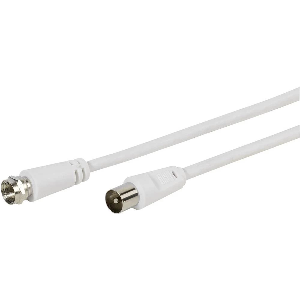 SAT, Antene Priključni kabel [1x Muški konektor F - 1x 75 &Omega; antenski muški konektor] 3 m 75 dB Bijela Vivanco slika