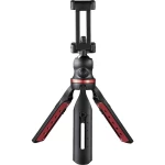 Hama Solid Stolni stalak 1/4 inča Radna visina=16 - 19 cm Crna Loptasta glava, Libela, Uklj. držač pametnog telefona