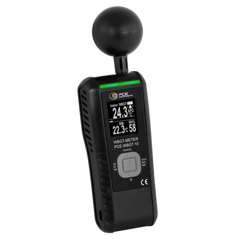PCE Instruments PCE-WBGT 10 zapisivač podataka o vlažnosti i temperaturi 0 % rF 100 % rF funkcija za pohranu podataka slika