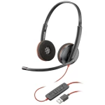 POLY Blackwire C3220   On Ear Headset žičani stereo crna  slušalice s mikrofonom
