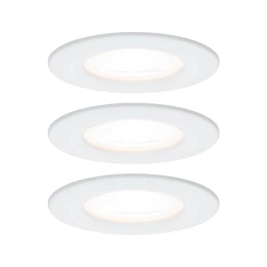 LED ugradna svjetiljka 3-Step-Dim Nova osnovni set kruta IP44 okrugla 78mm GU10 3x6.5W 230V 2700K mat bijela Paulmann  ugradno svjetlo za kupaonicu 3-dijelni komplet    19.5 W  mat-bijela slika