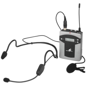 Naglavni komplet Glasovni mikrofon Monacor TXA-800HSE Način prijenosa:Bežični, Bežično Metalno kućište, Prekidač slika