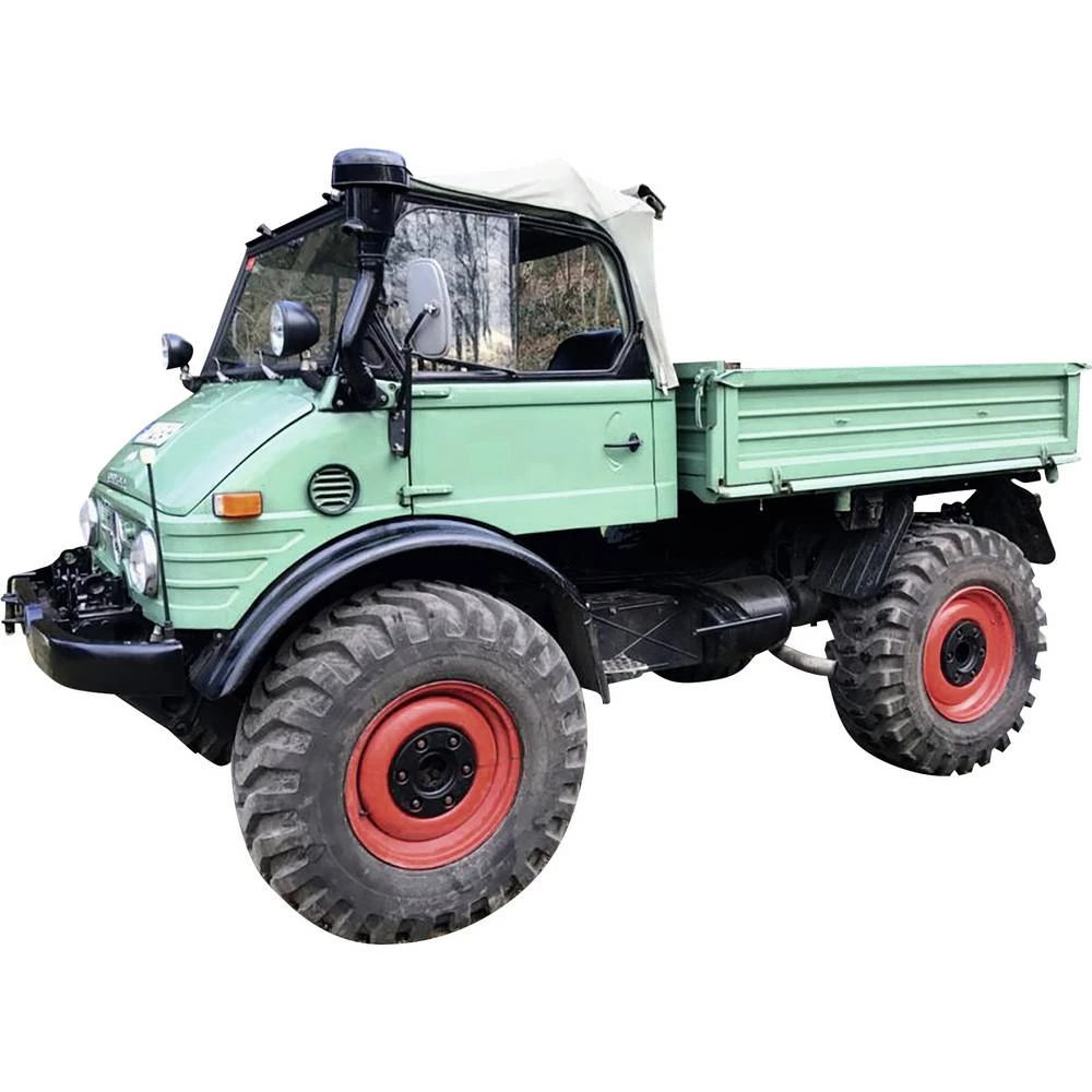 1:18 model teretnog vozila Schuco Unimog 406 Cabrio, grün slika