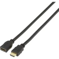 HDMI produžni kabel [1x HDMI-utikač 1x HDMI-utikač] 1 m crn slika