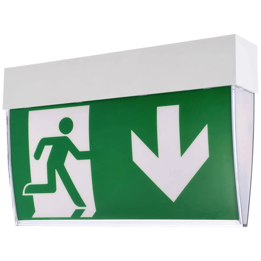 LED svjetlo za izlaz u nuždi Almaaz konus, nadgradna, 4500 K, plastika, bijelo/zelena Deko Light 348152 led osvjetljenje za izlaz u nuždi  montaža na strop slika