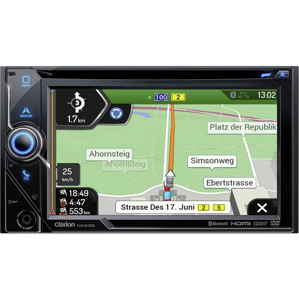 Clarion NX405EC Navigacijski uređaj, instalacija tvrdog diska Europa Softver za kampere/kamione, Bluetooth&reg; telefoniranje sl slika